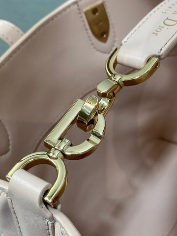 DIOR 25S ALWAYS MINI BAG 16 IN LIGHT PINK MACROCANNAGE CALFSKIN GOLD HARDWARE