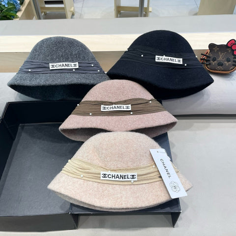 BUCKET HAT IN ROSY BROWN WOOL BLEND 426248