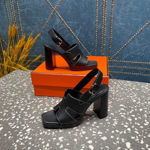 ERIS SANDAL 95 BLACK LAMBSKIN