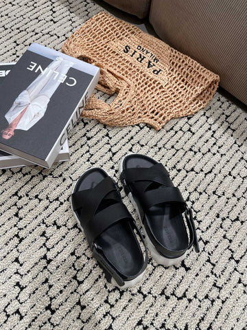 ELECTRIC SANDAL BLACK CALFSKIN