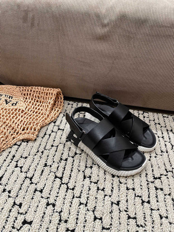ELECTRIC SANDAL BLACK CALFSKIN