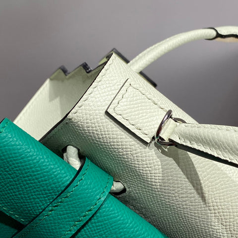 KELLY DOLL 18 IN LIGHT GREEN CALFSKIN