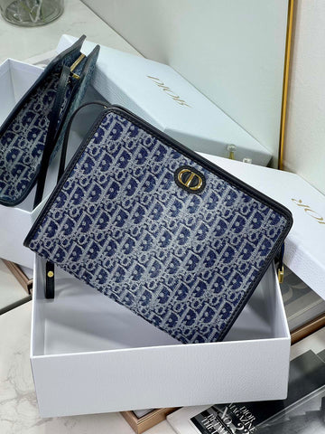 BOOK TOTE 26 IN BLUE MONOGRAM OBLIQUE JACQUARD