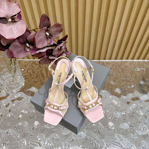 WHITNEY 10 CM SANDAL IN LIGHT PINK CALFSKIN