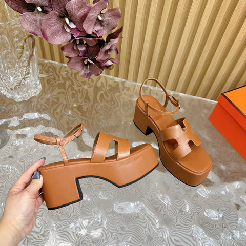 JAM 30 SANDAL IN BRONZE BROWN CALFSKIN