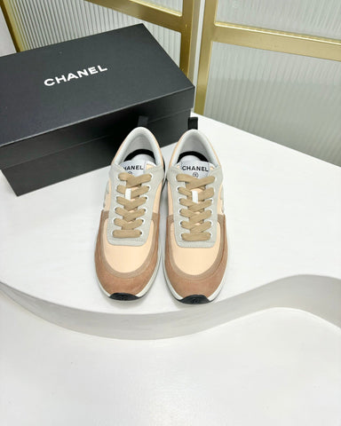 SNEAKER IN CAMEL BROWN MIX BISQUE CREAM SUEDE