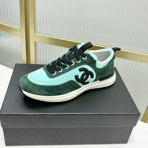 SNEAKER IN GREEN MINT MIX FOREST GREEN SUEDE
