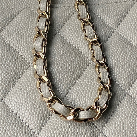 CHANEL 25S VANITY BAG 20 IN GREY CAVIAR LEATHER