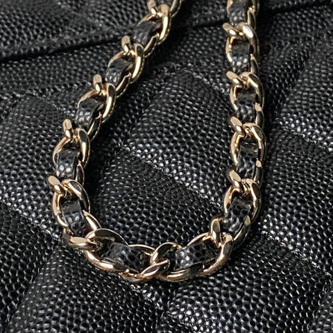 CHANEL 25S VANITY BAG 20 IN BLACK CAVIAR LEATHER