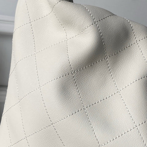CHANEL 25S HOBO BAG 45 IN CREAM WHITE LAMBSKIN