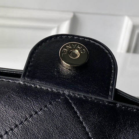 CHANEL 26S HOBO BAG 23 IN BLACK LAMBSKIN