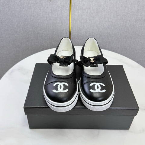 CHANEL 26S MARY JANE SNEAKERS IN BLACK CALFSKIN