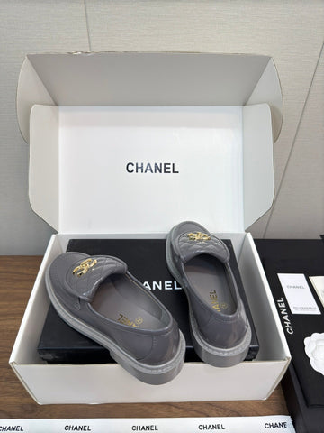 MOCCASIN 2.5 CM IN MOUSE GRAY PREMIUM LAMBSKIN