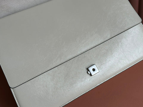 DIONYSUS LAGRE SHOULDER BAG 42 IN OFF WHITE GLOSSY LAMBSKIN