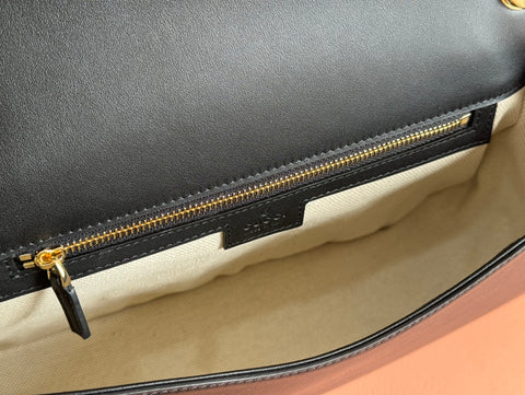 BLONDIE LARGE TOP HANDLE BAG 32 IN BLACK CALFSKIN