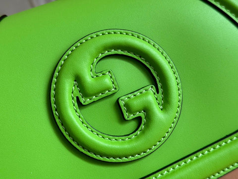GUCCI 26S BLONDIE BAG 21 IN GREEN CALFSKIN