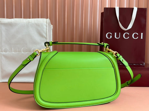 GUCCI 26S BLONDIE BAG 32 IN GREEN CALFSKIN