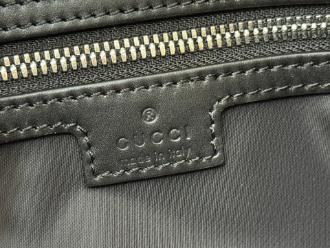 SMALL CROSSBODY BAG 19 IN BLACK CANVAS MONOGRAM LOGO