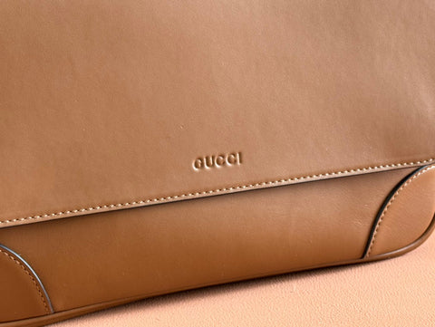 MEDIUM EMBLEM CROSSBODY BAG 29 IN BROWN CALFSKIN