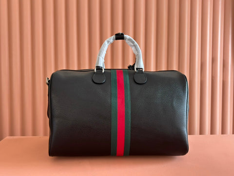 GUCCI 26S DUFFLE BAG 44 IN BLACK CALFSKIN