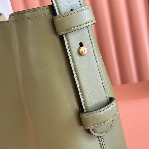 GUCCI 26S BEATRIX LARGE TOTE BAG 35 CM IN SAGE GREEN CALFSKIN