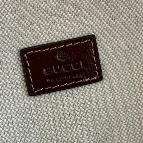 GUCCI 25S SUPREME BACKPACK 41 CM IN BROWN MIX BEIGE CALFSKIN