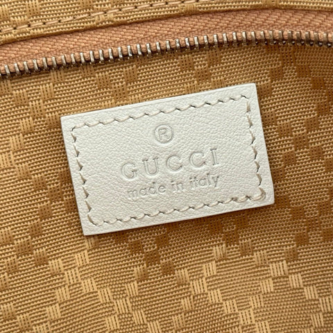 GUCCI 26S LUNETTA SHOULDER BAG 22 IN WHITE CALFSKIN