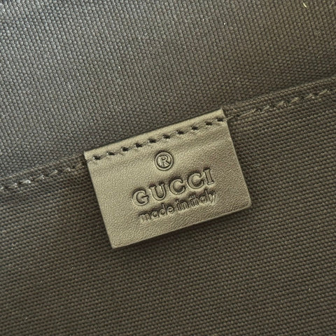 GUCCI 26S MESSENGER CROSSBODY BAG 28 IN CHARCOAL GRAY CANVAS