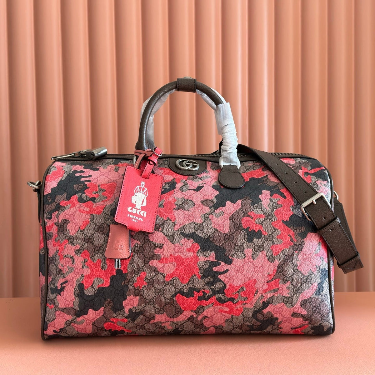 GUCCI 26S DUFFEL BAG 44 IN MULTICOLOR COATED CANVAS STYLE 3