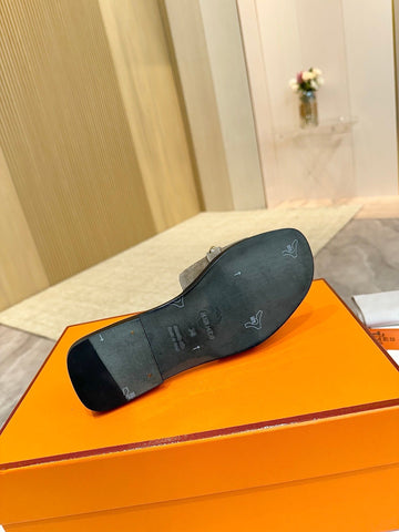 HM 26S GIULIA SANDAL IN GREY SUEDE AND CALFSKIN SILVER HARDWAREC