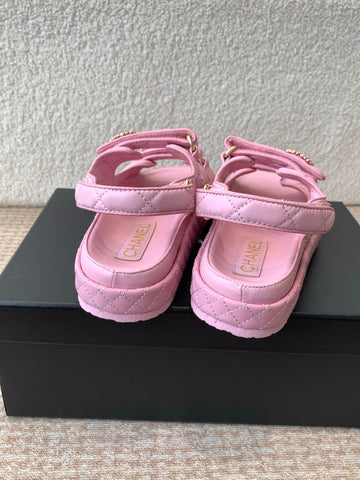 DAD SANDAL IN PALE PINK CALFSKIN