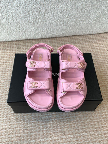 DAD SANDAL IN PALE PINK CALFSKIN