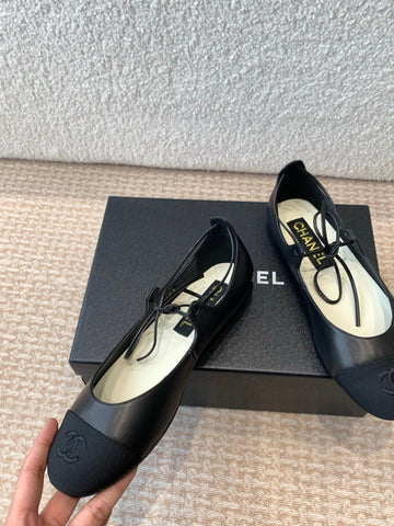 MARY JANE BALLERINA IN BLACK LAMBSKIN