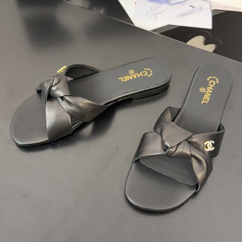 LACE MULE 2 CM IN BLACK LAMBSKIN