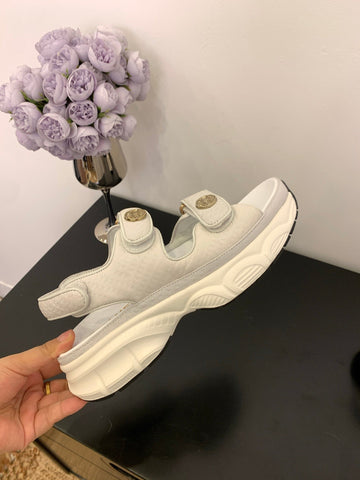 SANDAL 25S IN WHITE LAMBSKIN EMBOSED SNAKE PATTERN