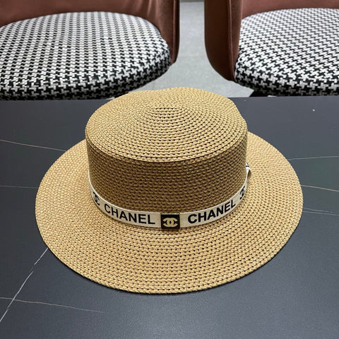 CHANEL 26S STRAW BOATER HAT 335738