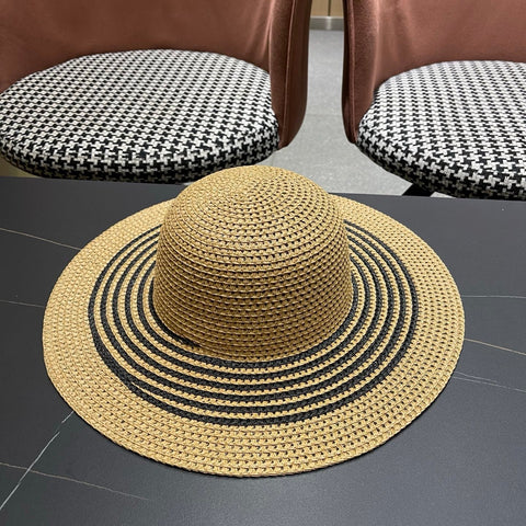 CHANEL 26S WIDE-BRIM STRAW HAT 335716