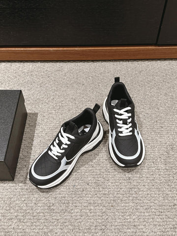 CC CLASSIC SNEAKER IN BLACK MIX WHITE LAMBSKIN