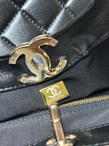 CHANEL 26S MINI SHOPPING BAG 32 IN BLACK LAMBSKIN