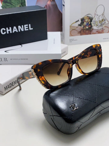 CAT EYE SUNGLASSES 632699 IN HAVANA ACETATE EMBOSSED PEARL