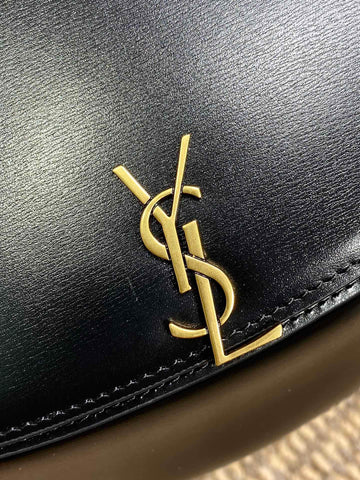 VOLTAIRE TOP HANDLE IN BOX 21 IN BLACK CALFSKIN GOLD HARDWARE