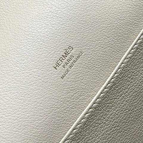 HM ROULIS 18 MINI BAG IN BEIGE CALFSKIN GOLD-TONE HARDWARE