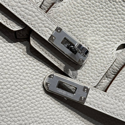 HM BIRKIN 25CM IN CREAM TOGO LEATHER SILVER HARDWARE