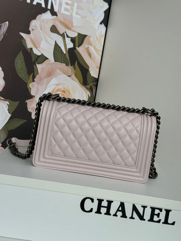 BOY BAG MEDIUM 25 IN PINK NUDE CALFSKIN
