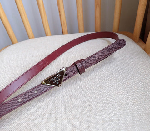 PRADA 25S BELT 15 MM IN RED CALFSKIN 598411