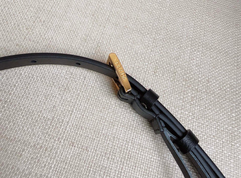 PRADA 25S BELT 10 MM IN BLACK CALFSKIN 598372