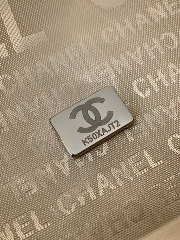 CHANEL 25S HOBO BAG 40 CM IN SILVER LAMBSKIN