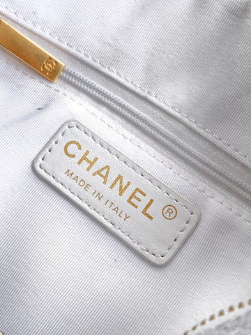 CHANEL 25S SHOPPING BAG 18 CM IN SILVER RHINESTONE-STUDDED