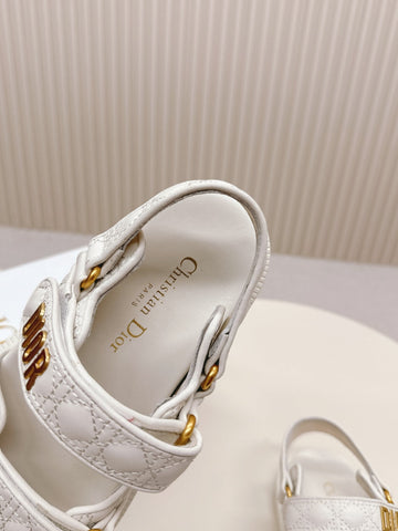 DIOR BACK-STRAP SANDALS 25S IN CREAM WHITE CALFSKIN