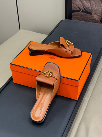 ISLE SANDAL IN BRONZE BROWN CALFSKIN